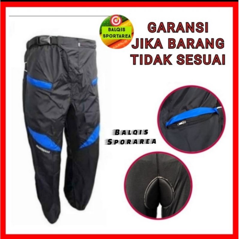 Celana Sepeda Panjang Downhill Pria Wanita Padding Busa Clana Jersey Bawahan Olahraga Gowes Roadbike