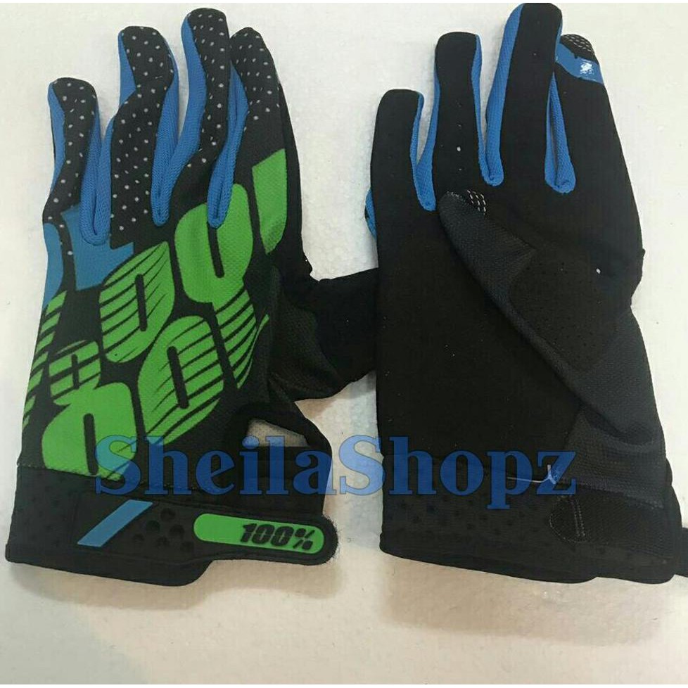Sarung tangan cross sepeda downhill 100 persen & sarung tangan 100 percent blue