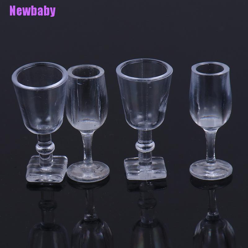 Newbaby 4pcs / set Mainan Miniatur Peralatan Makan Untuk Aksesoris Rumah Boneka 1: 12