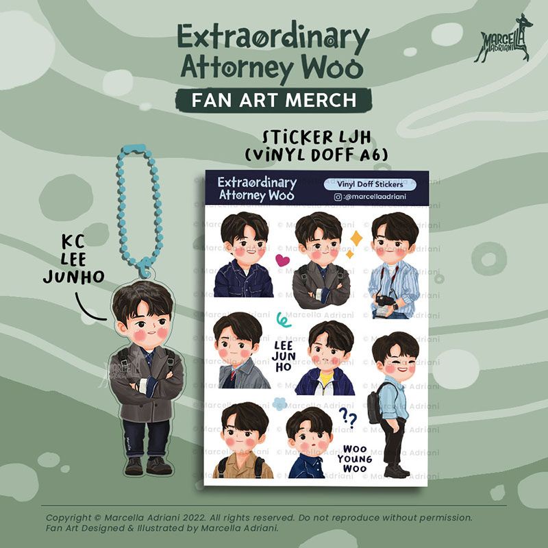 Extraordinary Attorney Woo Merch Keychain Sticker Ganci Stiker Gantungan Kunci Woo Young Woo Park Eu