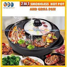 Panci Hotpot Shabu Electric 2in1 BBQ Pot Steam Grill Pan Listrik Fleco-602