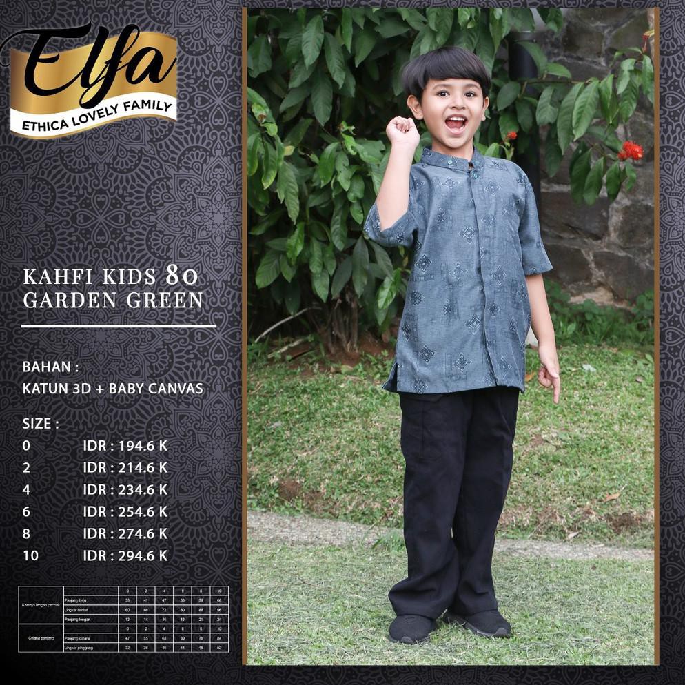ETHICA | SETELAN BAJU KOKO ANAK KAHFI KIDS 80 GARDEN GREEN D20P