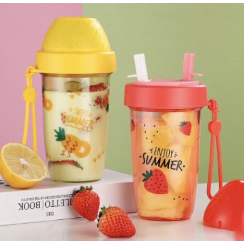 gelas minum tumbler sedotan tumbler lucu botol minum sedotan