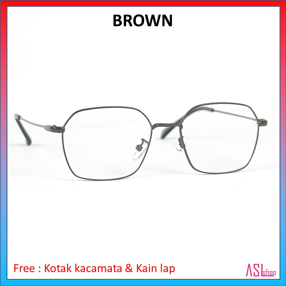 FRAME DAN KACAMATA MINUS KOREA (28003)+ LENSA BLUERAY/PHOTOCROMIC