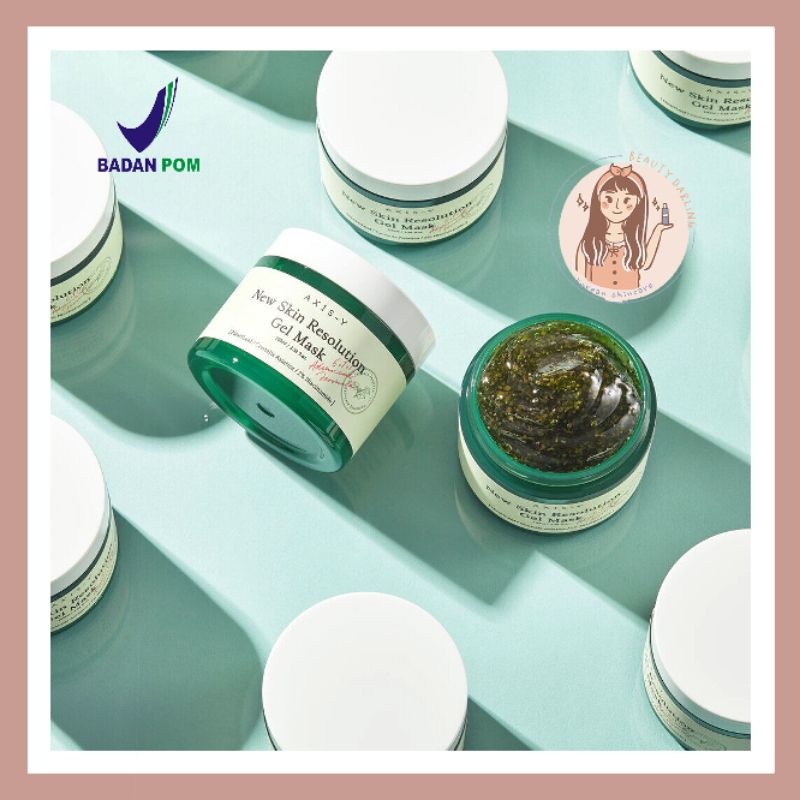 [BPOM] READY AXIS Y NEW SKIN RESOLUTION GEL MASK 100ml MASKER AXIS Y MUGWORT WASH OFF PACK FULL SIZE