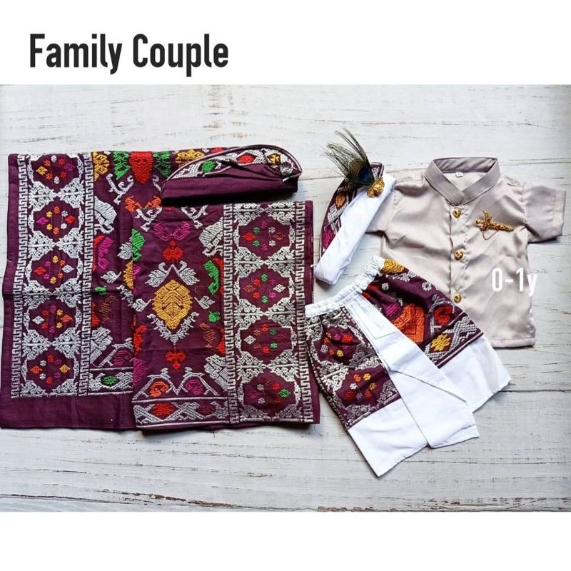 Kamen Songket Family Couple set size 0-1th