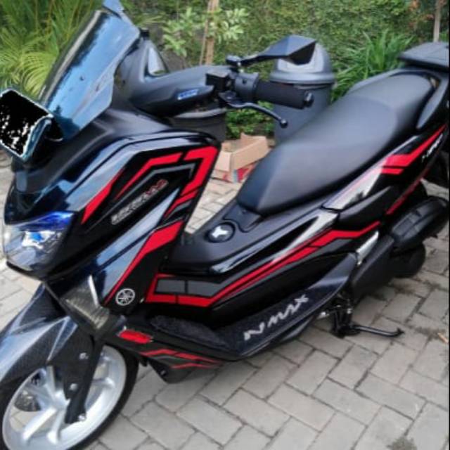 DECAL NMAX FULL BODY MOTIF STRIPING MERAH / DECAL NMAX PREMIUM / STIKER NMAX