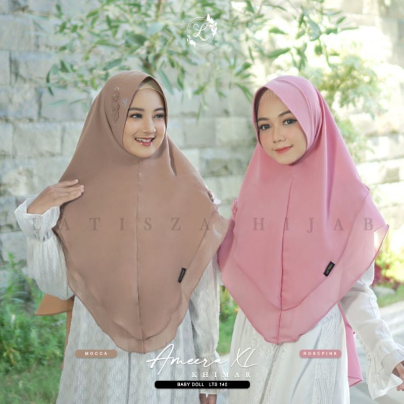HIJAB AMEERA KHIMAR XL LTS 140 ORIGINAL BY LATISZA/KERUDUNG KHIMAR INSTAN