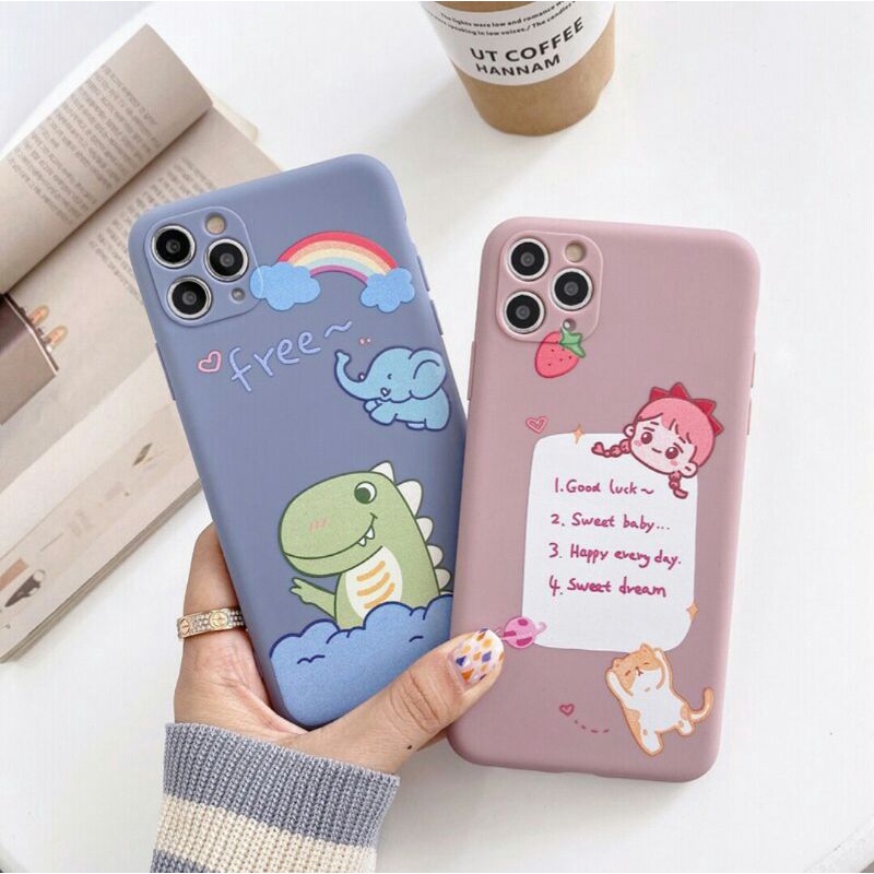 Softcase VIVO V7+ / V7 Plus / Vivo 1716 / Vivo 1850 / Y79A Case Karakter lucu Free Pop Socket