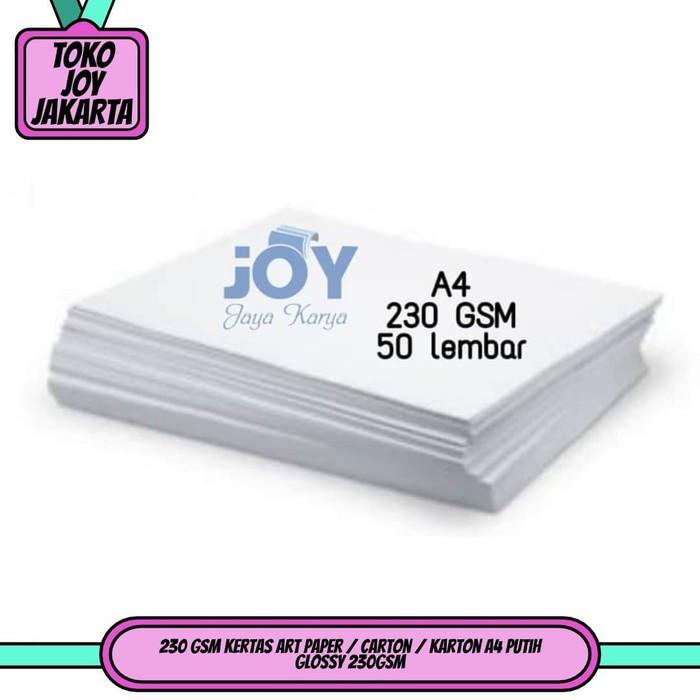 

A5 230 Po Kertas Art Paper / Carton / Karton Putih Glossy 230Gsm
