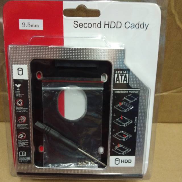 HDD &amp; SSD Caddy 9,5mm Slim Sata Alloy