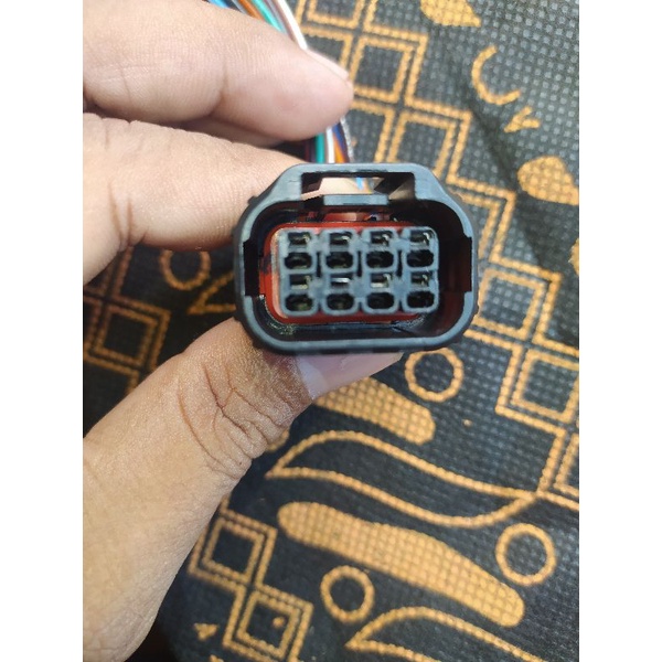 Kabel soket lampu depan headlamp pin 8 female original part Yamaha FI new Nmax, X-RIDE 125, Xmax, Ae