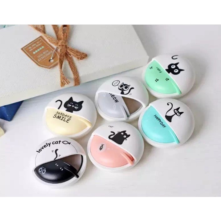 [ID-65] Headset Earphone Karakter CAT / KUCING Lucu / Set Wadah Earphone Headset Motif Kartun Kucing