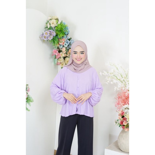 KEMEJA CROP/KEMEJA CRINGKLE/KEMEJA KUSUT/KEMEJA PENDEK/KEMEJA LENGAN KERUT/KEMEJA OVERSIZE/KEMEJA KANCING/KEMEJA WANITA/KEMEJA CASUAL