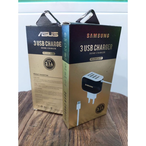 CHARGER ANDROID 3 USB 3.1A ASUS SAMSUNG