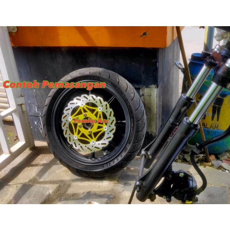 Piringan cakram depan lebar 260mm model gerigi motor beat vario 125/150 scoopy 4 lubang