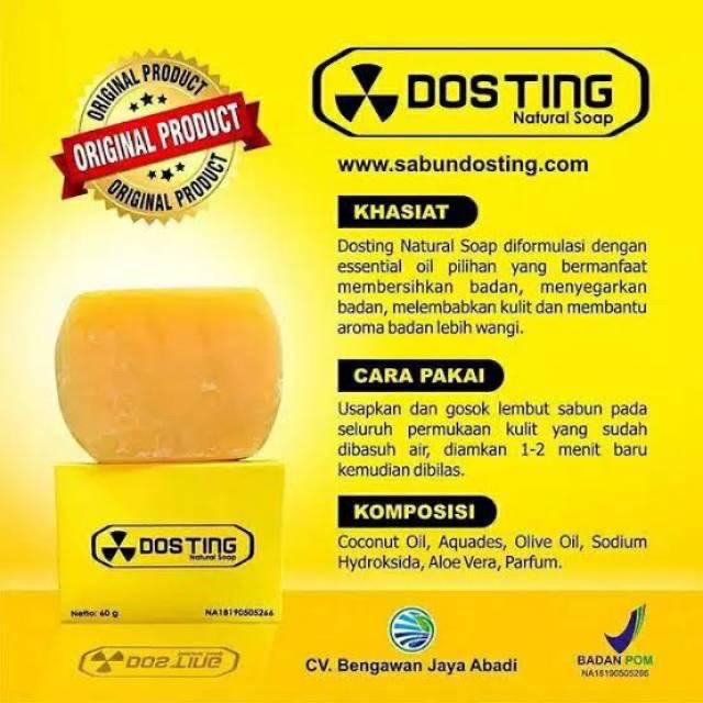 cod VIRAL termurah [ BPOM ] SABUN DOSTING PEMUTIH ORIGINAL BPOM - DOSTING NATURAL SOAP