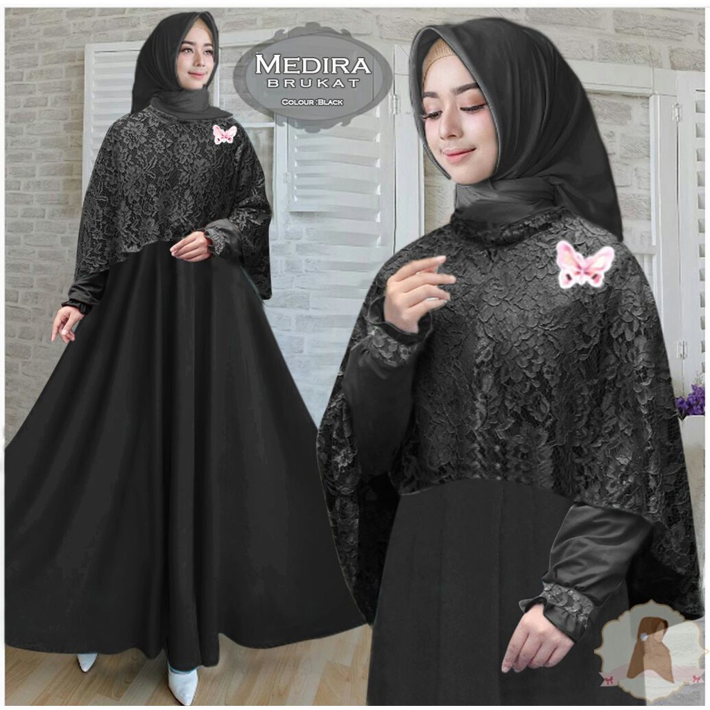 MEDIRA SYARI BAJU  MAXI DRESS MAXY MUSLIM  BUSUI WANITA 