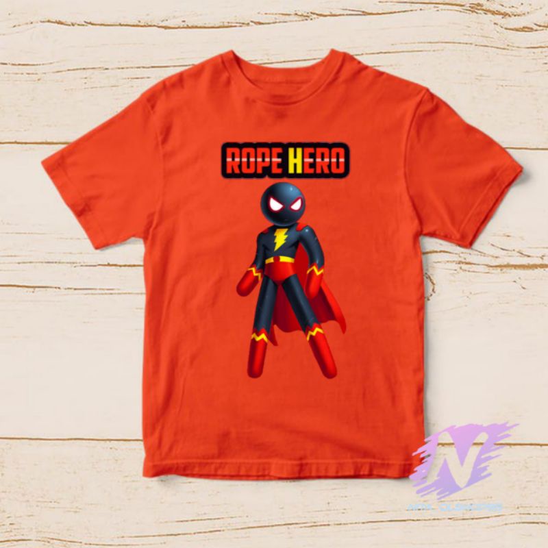 kaos anak mobile ropehero baju stickman superhero