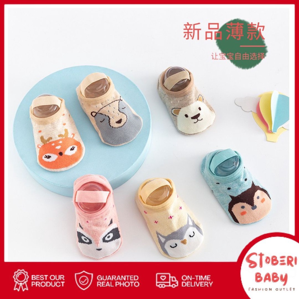 PUNCAK 3.3 stoberi baby -  KOREAN PETS Kaos Kaki Bayi Anak Laki Laki Perempuan Import Berkualitas newborn - 12 Bulan