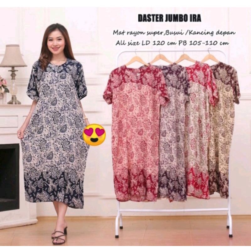 Daster Jumbo ld120 batik buah naga rintik ira