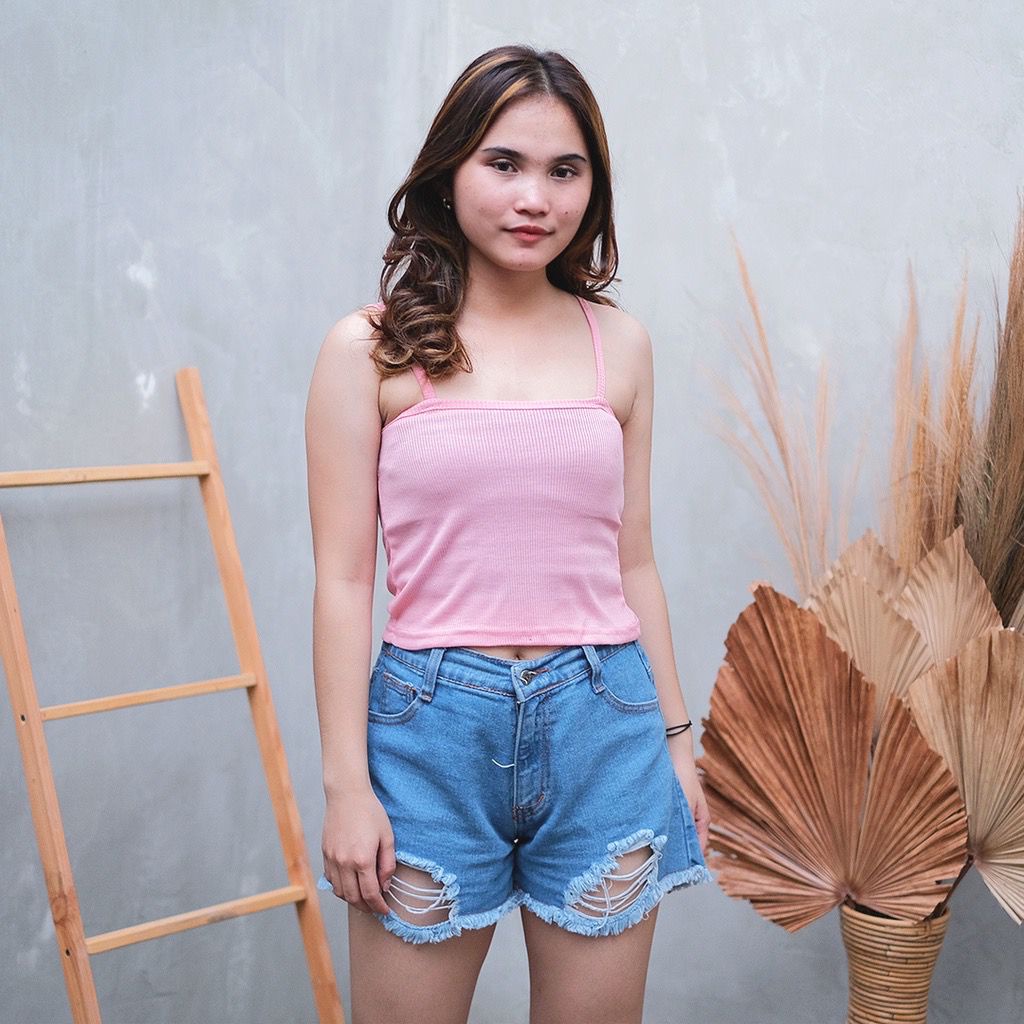 Toply shop Tanktop Rib Crop Emila