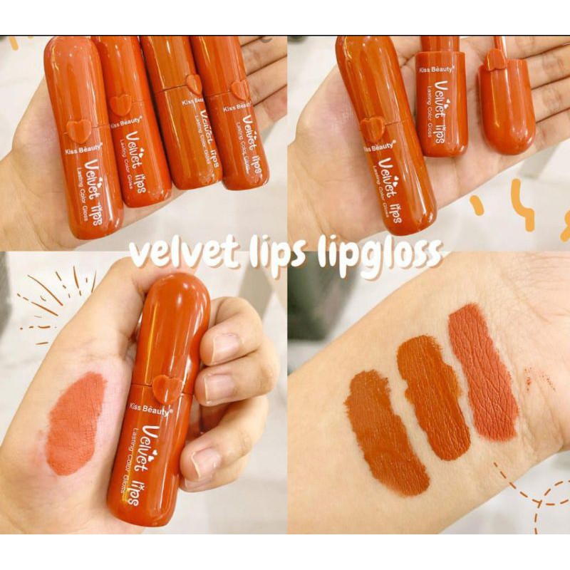 [ PROMO ECER ] LIP CREAM NUDE LIP GLOSS MATTE KISS BEAUTY WARNA NUDE BEST SELLER