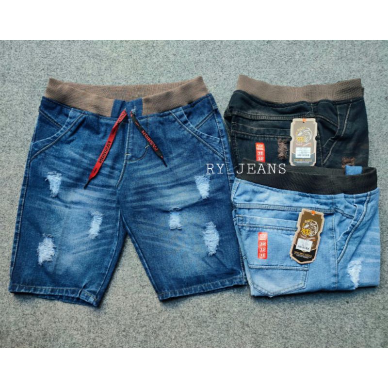 Jeans pendek pria jeans kolor celana pendek sobek pria jeans sobek xpd