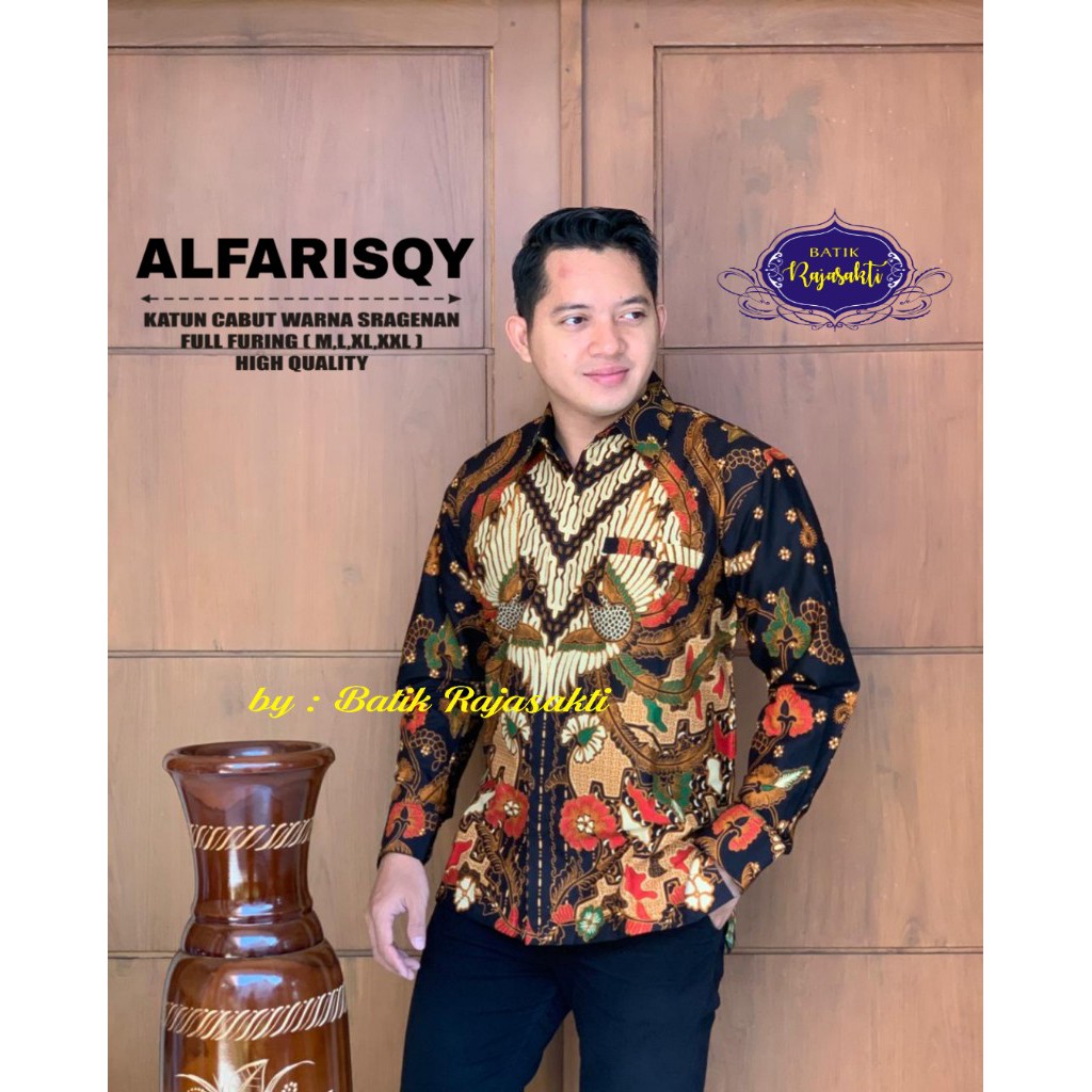 ALFARISQY RAJASAKTI KEMEJA BATIK SOLO PRIA LENGAN PANJANG LAPIS FURING ATASAN BATIK PREMIUM MODERN KATUN HALUS BAHUWIRYA  BANAMITRA BANAMITRA PUTIH BANGSAWAN BAYU PUTRA BERLIAN BIRU BHARATAYUDA BIMASENA BIRENDRA BIRU INDAH BRAHMAKERTA BRAHMAKERTA MERAH