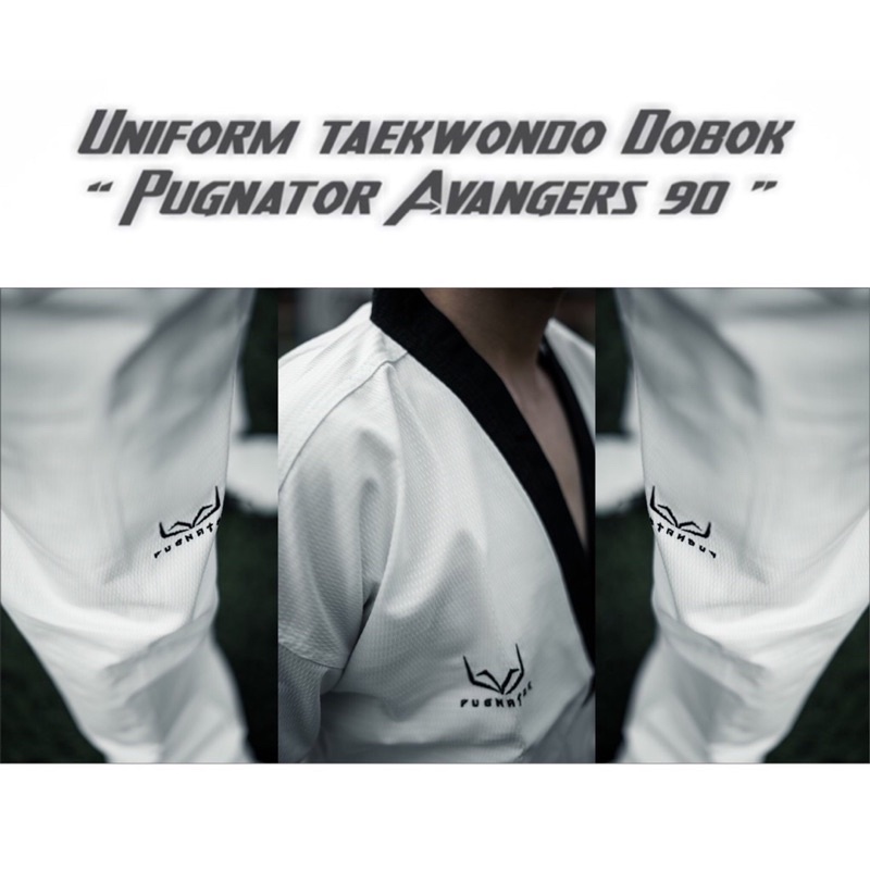 Dobok Taekwondo Pugnator Avengers 90 Kerah Hitam