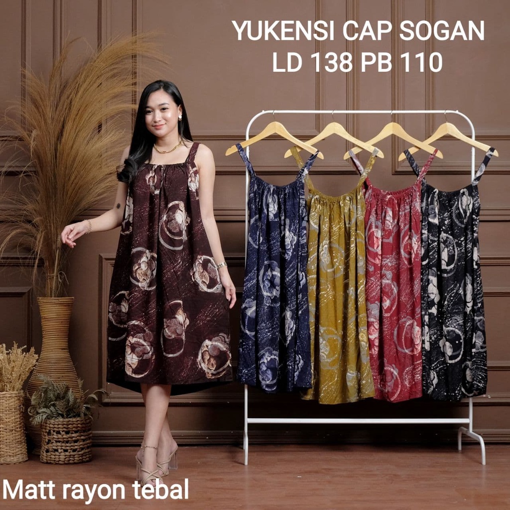 Sleepwear Sexy Jumbo Ld 130 Baju Tidur Sexy Wanita Jumbo Daster Sexy Wanita Yukensi Tali Satu Jumbo Daster Seksi Tanpa Lengan Kimono Tidur Piyama Pakaian Daster Tidur Wanita Sexy Jumbo Daster Tali Pundak Tanktop Singlet Wanita Jumbo Gaun Tidur Sexy-3