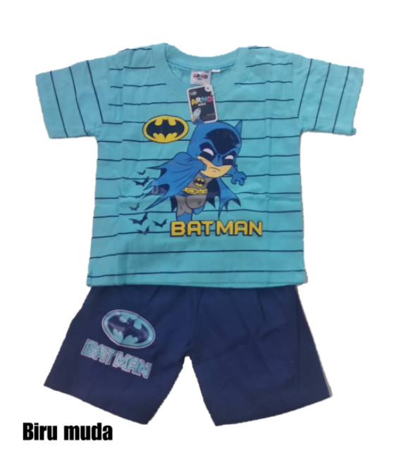 Setelan baju BATMAN / CAPTAIN AMERICA Arno anak 1 / 2 / 3 tahun