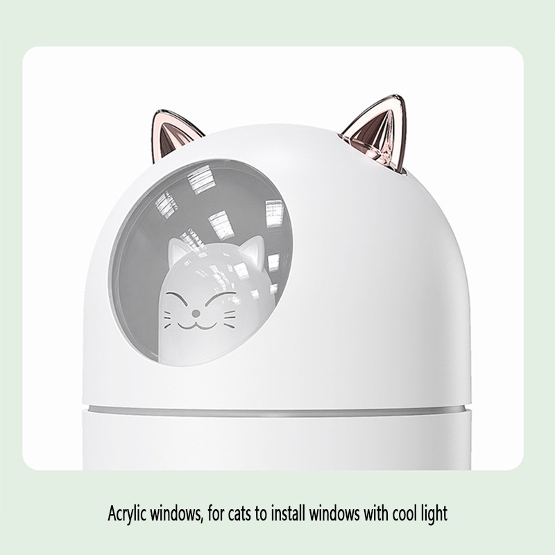 Air Humidifier / Aroma Diffuser Usb Mini Bentuk Kucing Lucu Untuk Rumah / Kantor