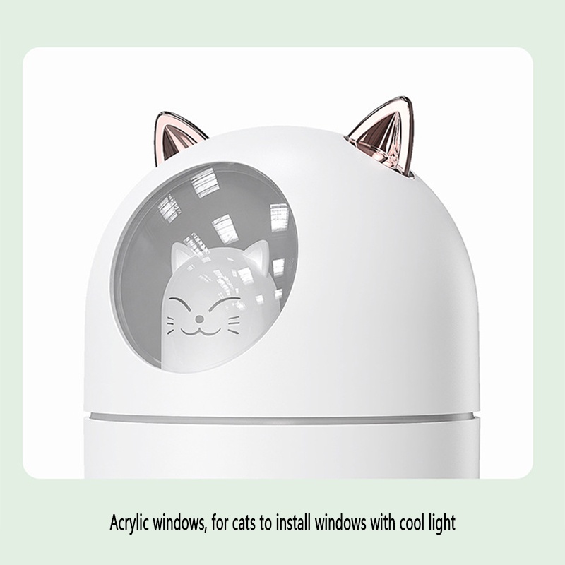 Air Humidifier / Aroma Diffuser Usb Mini Bentuk Kucing Lucu Untuk Rumah / Kantor - olo