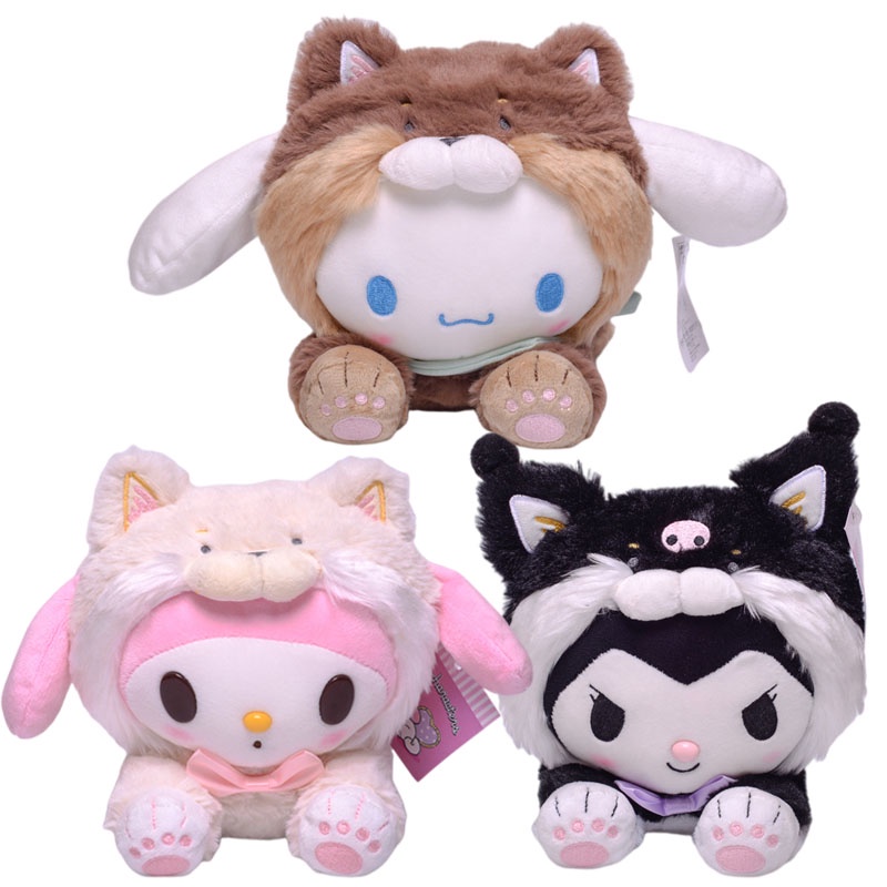 Mainan Boneka Stuffed Plush Kartun Kuromi My Melody Cinnamoroll 28cm Untuk Hadiah Anak Perempuan