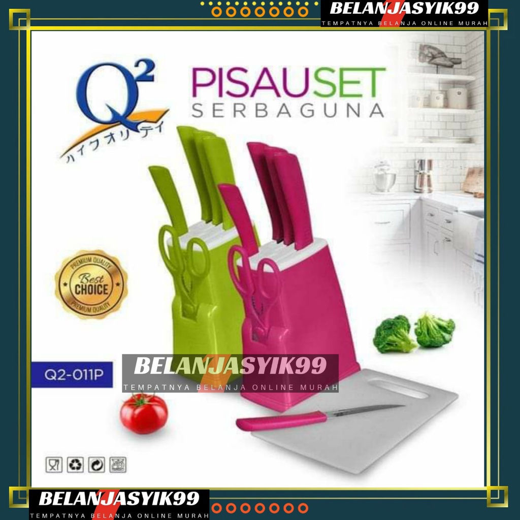 PISAU SET Q2 013P TELENAN / KNIFE SET Q2 013P TELENAN / PISAU SET SERBAGUNA Q2 011P / Q2-011P