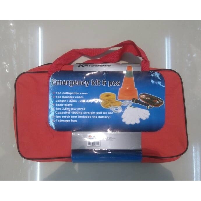 ORIGINAL - emergency kit set krisbow tools alat perlengkapan darurat mobil