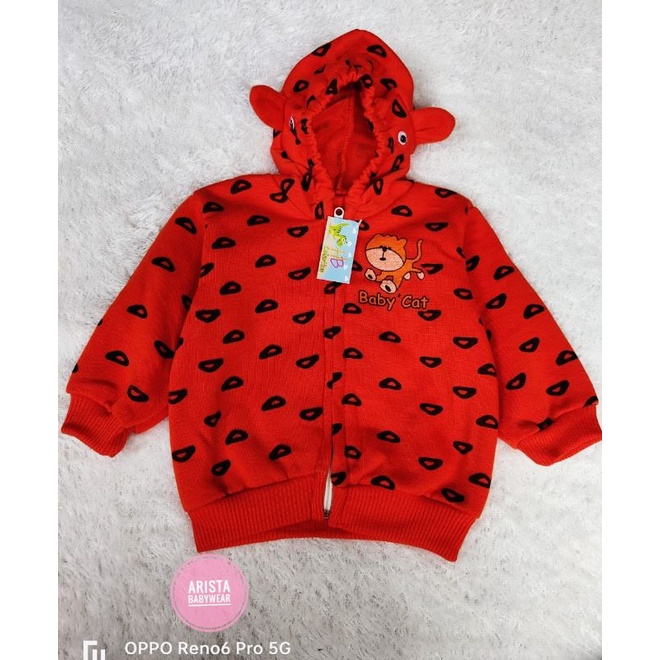 JAKET FLEECE BAYI (6-24bln) MOTIF BABY CAT