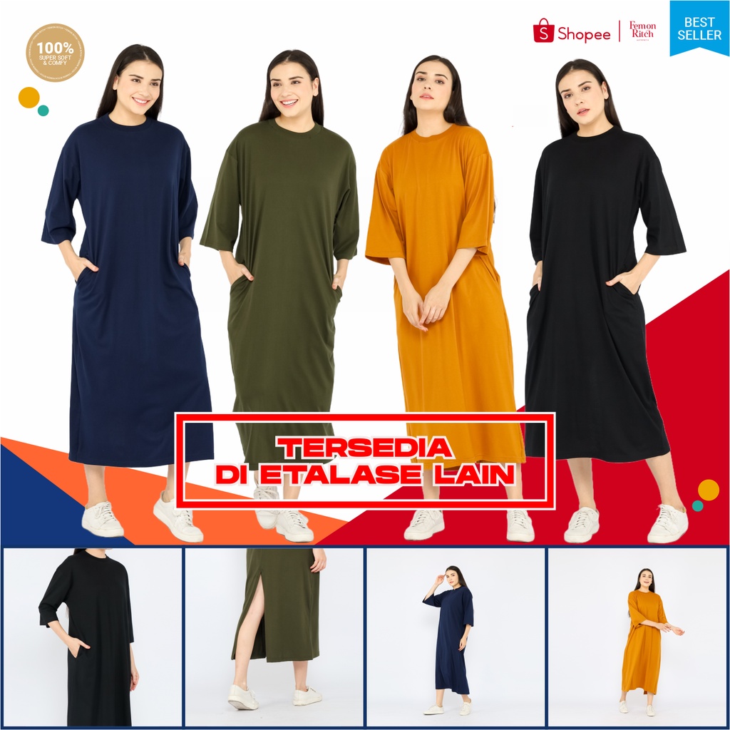 Kaos Jumbo Wanita Oversize Elbow Black