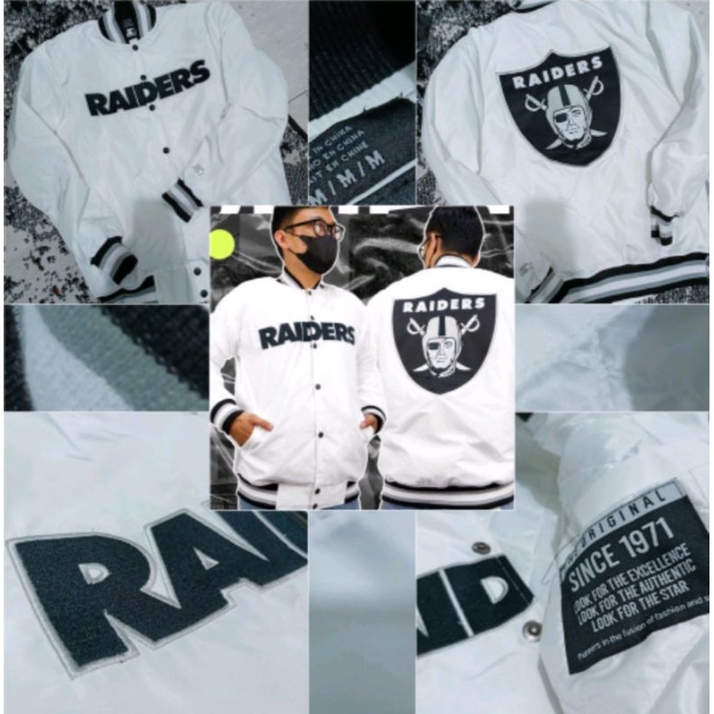JAKET VARSTY NFL RAIDERS OAKLAND CLUB AMERICAN FOOTBALL FULL