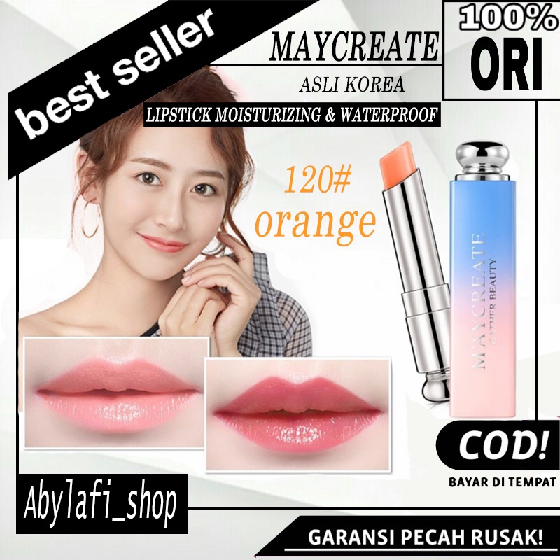 lipstick lip maycreate mycreate lipstik korea original tahan lama anti air tidak luntur 100% ori war