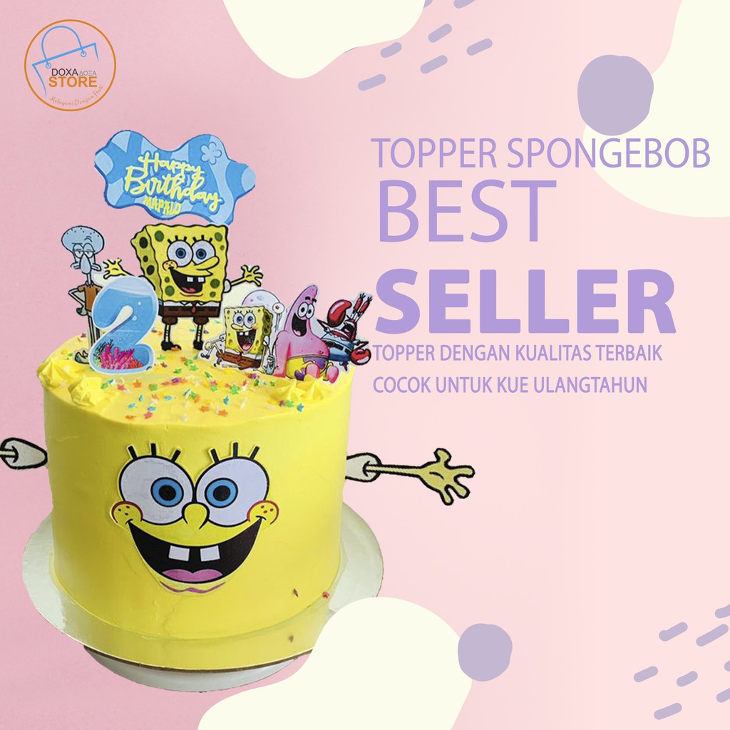 Topper Cake Happy Birthday Costum SPONGEBOB 06