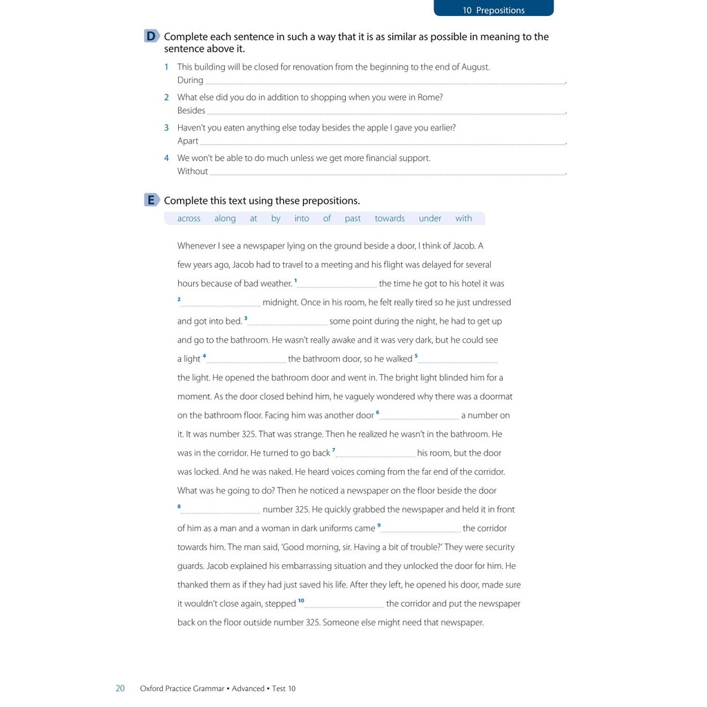 【OXFORD PRACTICE GRAMMAR – BASIC, INTERMEDIATE, ADVANCED TESTS】TATA BAHASA PRAKTIK OXFORD - TES LEVEL DASAR, MENENGAH, LANJUTAN │ BUKU TES KEMAMPUAN BAHASA INGGRIS (ENGLISH) + KUNCI JAWABAN JILID LENGKAP 1 - 3-8