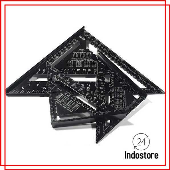 

VKTECH Penggaris Siku Mistar Triangle Ruler Aluminium 7 inch - A10D01
