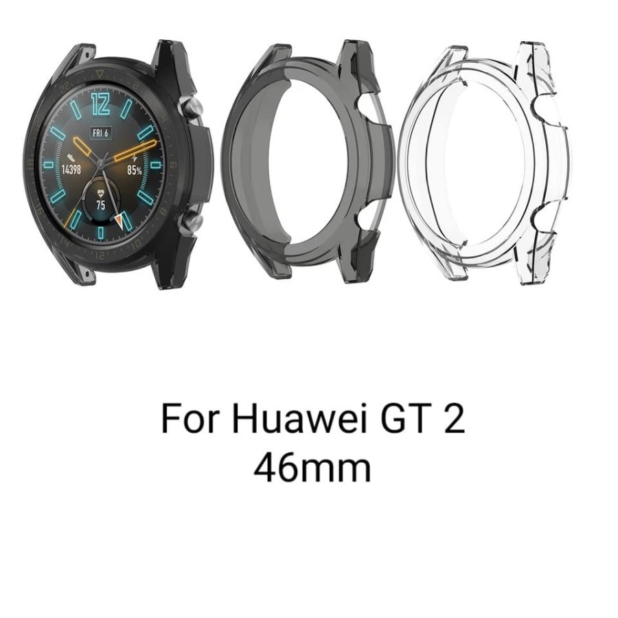 BUMPER GT CASE WATCH - PROTECTOR TPU SOFT KARET - FOR HUAWEI WATCH GT 2 46MM