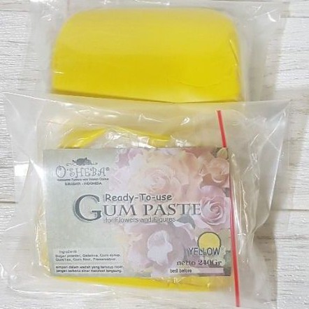 

[osheba] gumpaste bahan siap pakai 240gr warna kuning / yellow