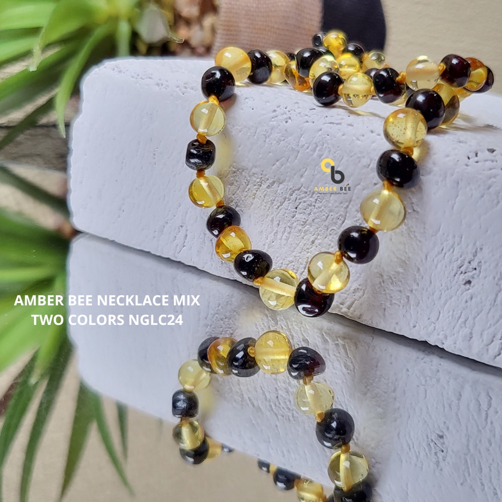 Kalung Amber Anak Premium Glossy Lemon Cherry NGLC24 By Amber Bee