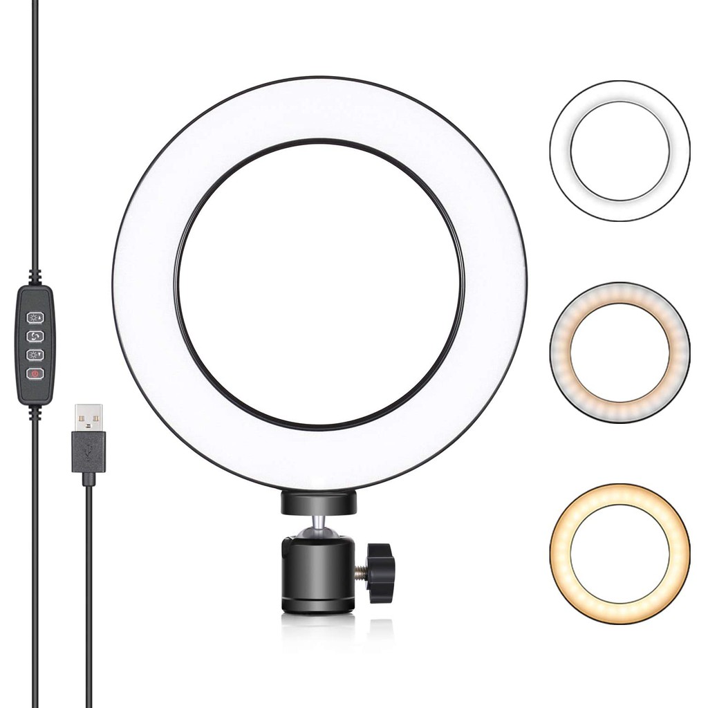 Paket Ringlight 26cm + Tripod 2.1 Meter Make up Vlog Lampu