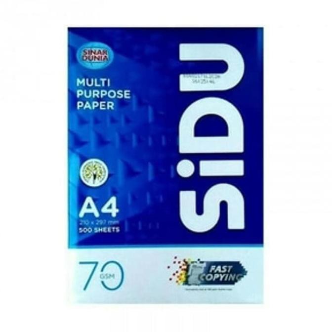 

SINAR DUNIA / SIDU A4 70gram / Paper Print / Kertas Fotokopi