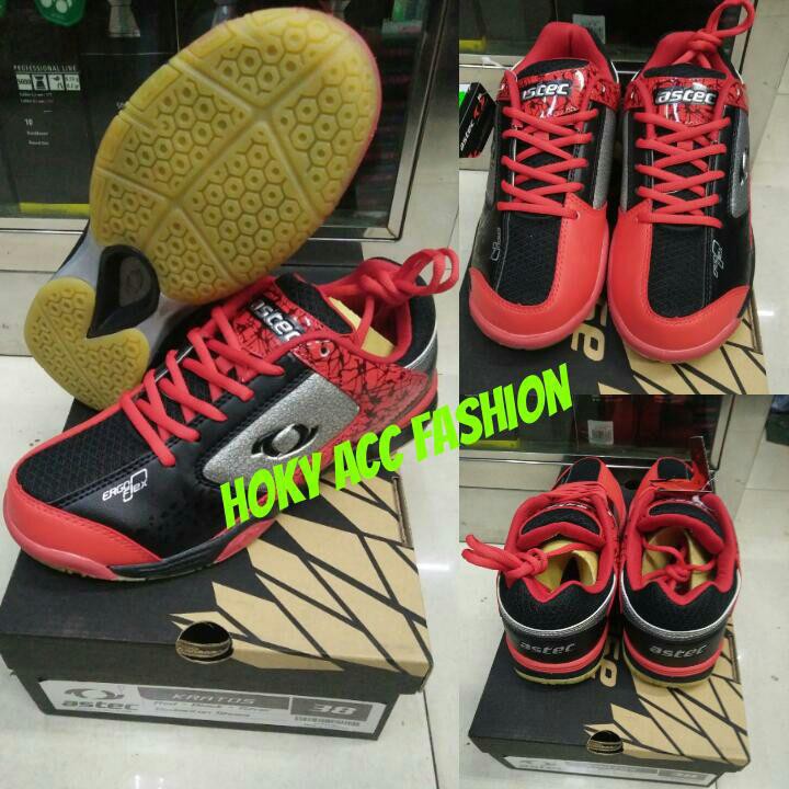 SEPATU BADMINTON ASTEC KRATOS RED - ORIGINAL